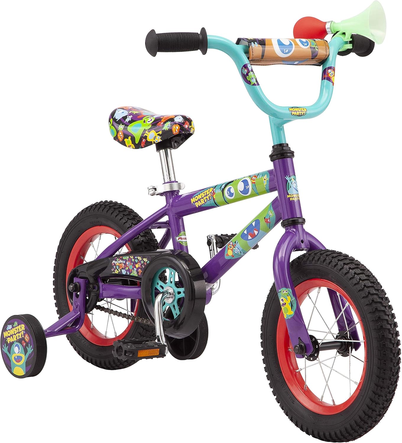 Pacific Character Kids Bike — 12" Purple Monster — Pacific bicycle